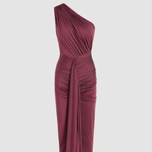 Cider One Shoulder Burgundy Dress
